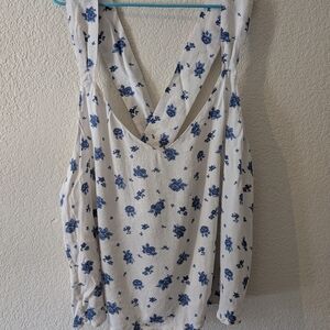 Sezane Hermione Top Blue Rose - Size 10